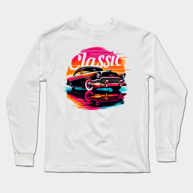 Classic Car Long Sleeve T-Shirt by Vehicles-Art